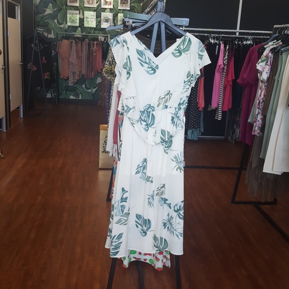 Peach love tropical dress